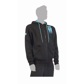 Black Sweat Zipper Stripes L