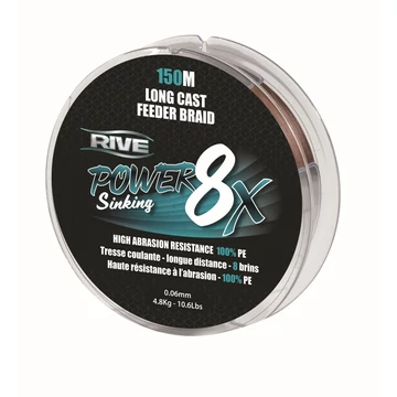 Power 8x Tresse Coulante 150m 0,060 mm